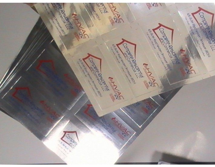 die cut foil stickers