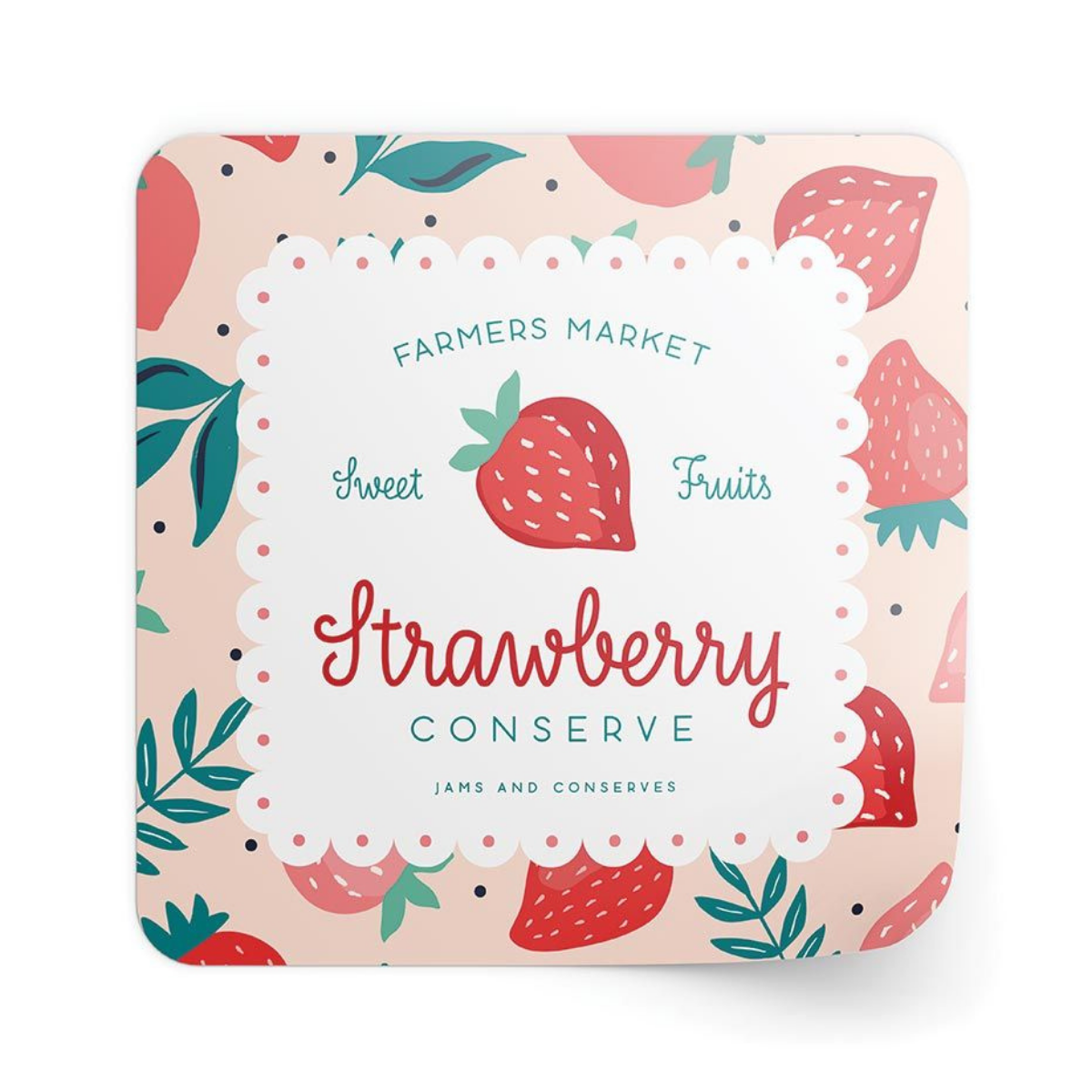 Custom Glossy Square Stickers for Premium Packaging