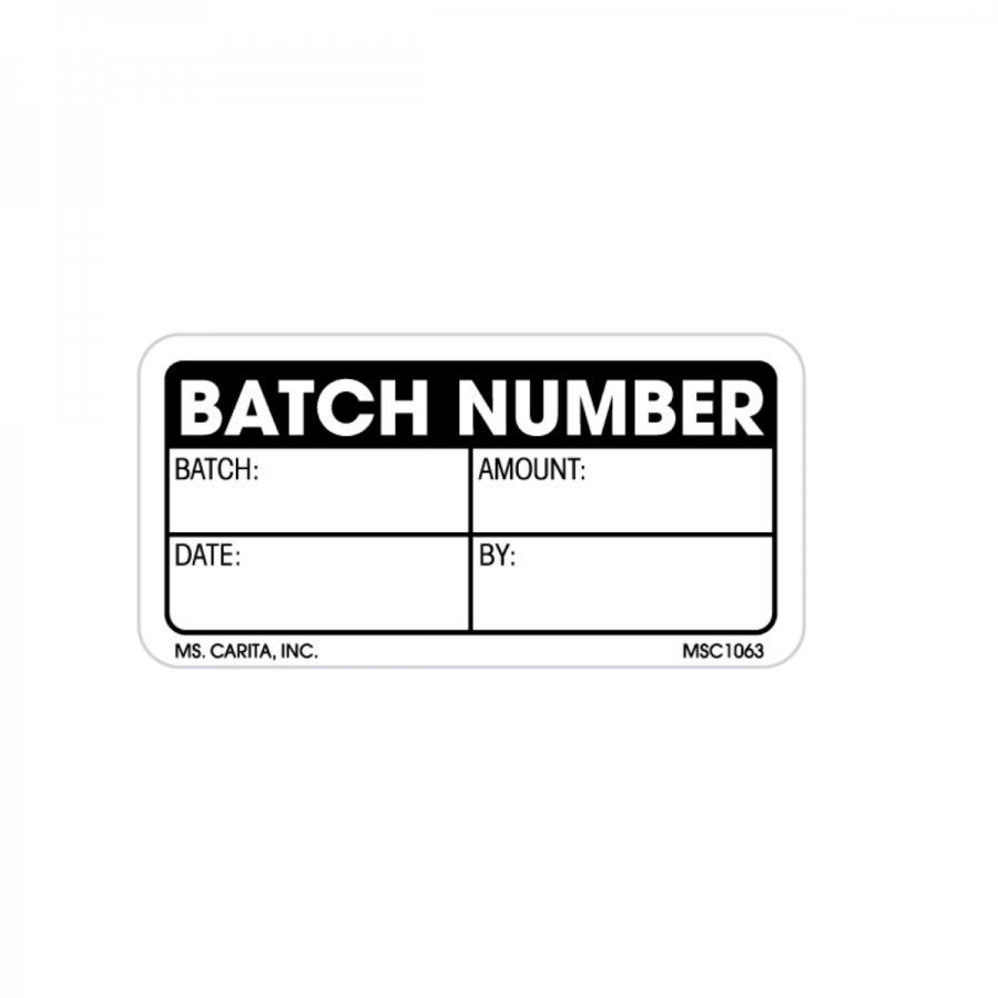 Batch Number Stickers
