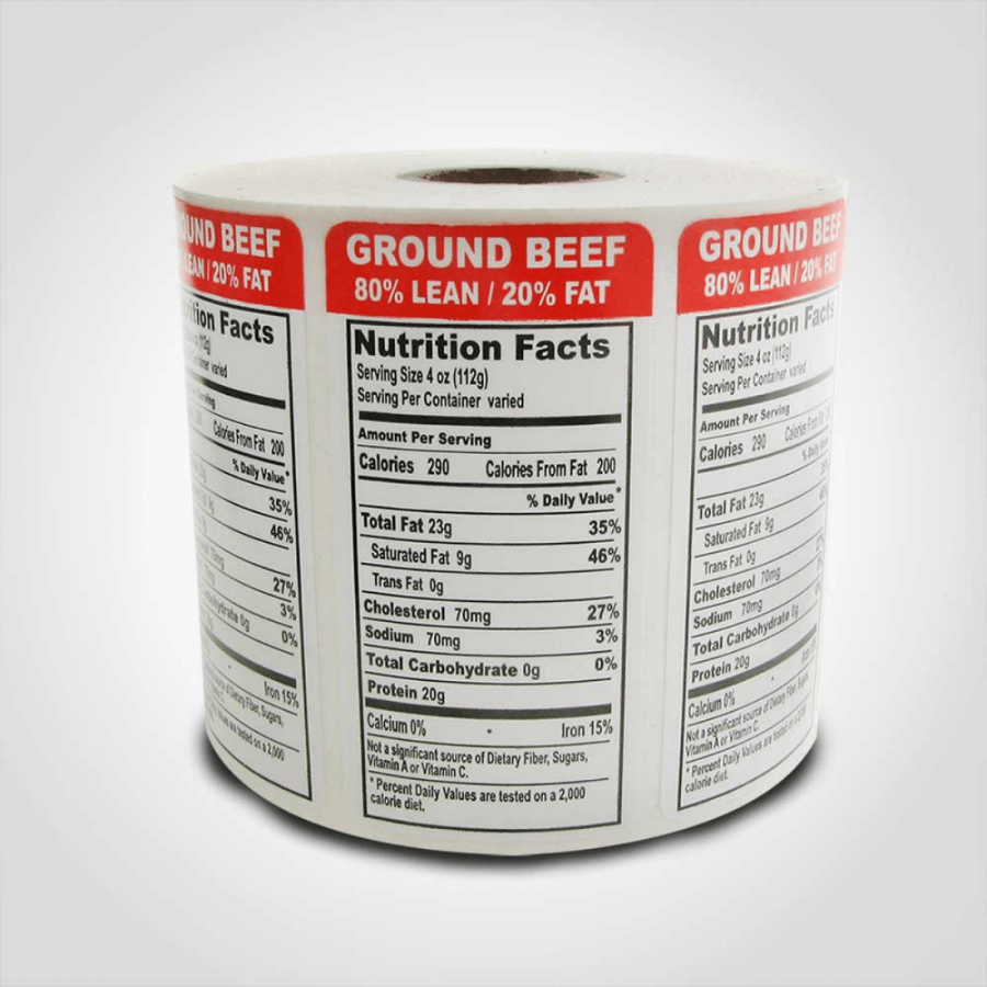 Nutrition Label Stickers
