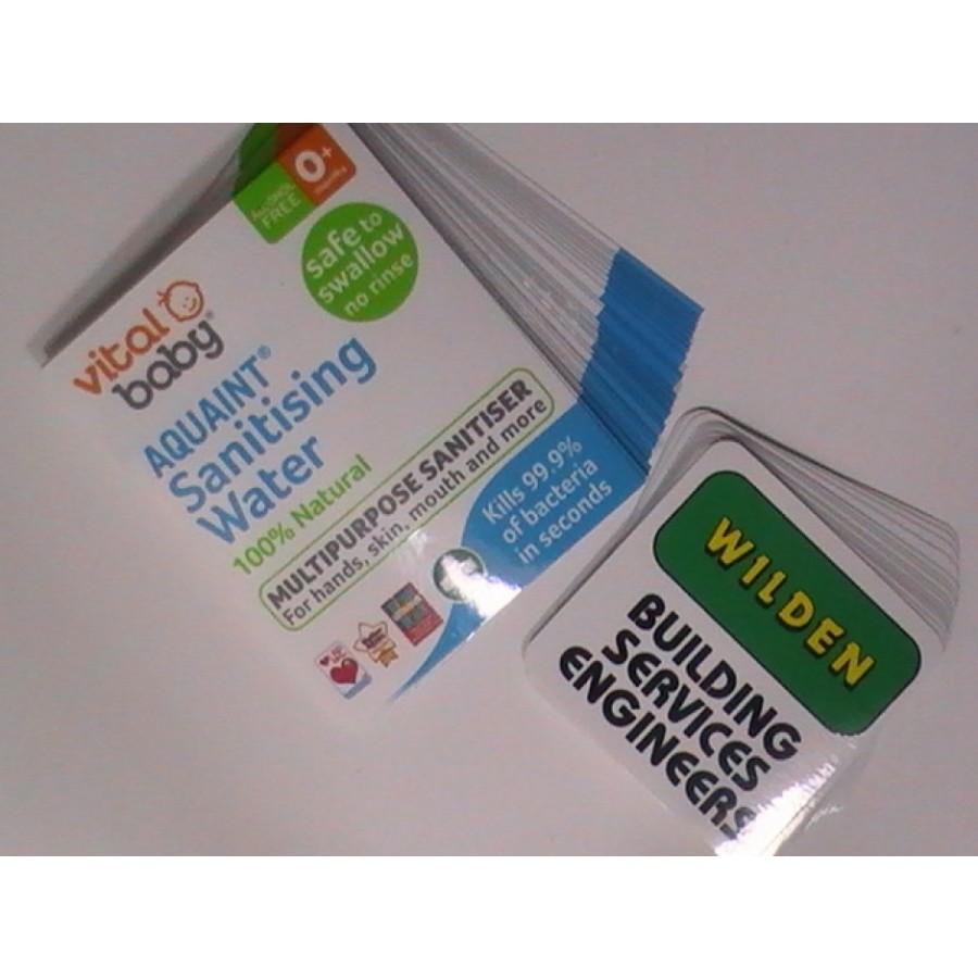 Square White Vinyl Stickers