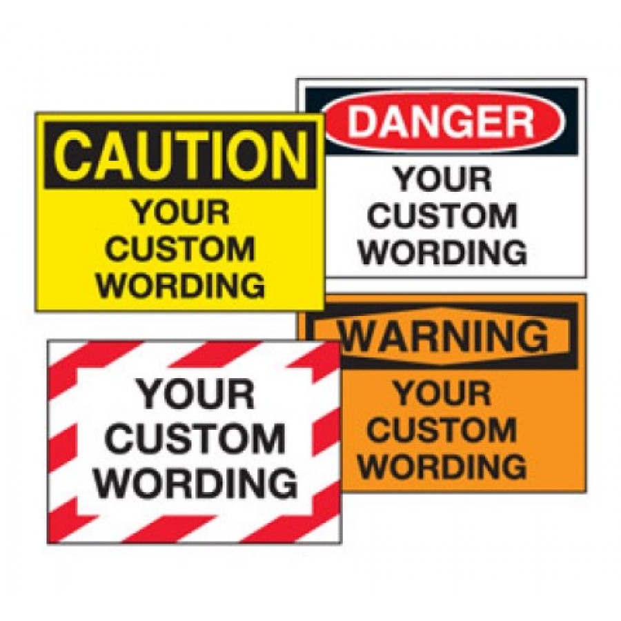 Custom warning stickers