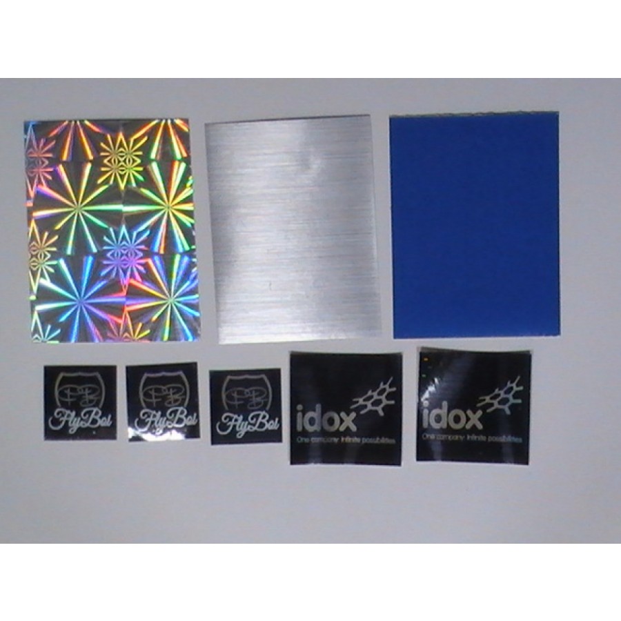 Blue Colour Metallic Stickers