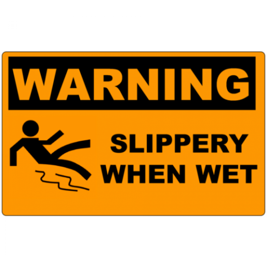 Rectangular warning stickers