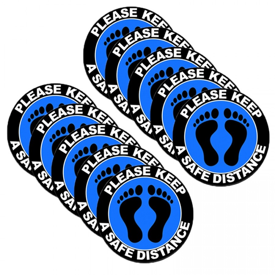 Round vinyl floor stickers