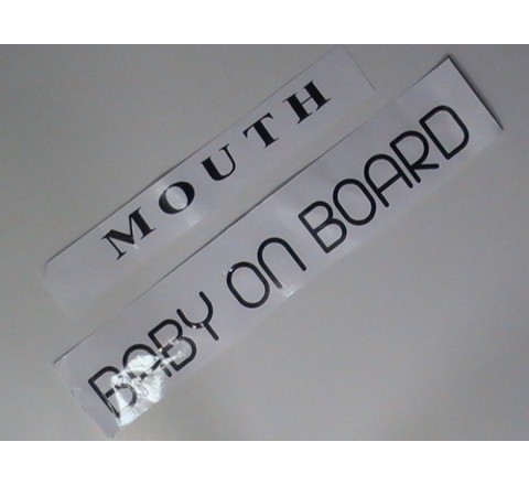 Rectangular Letter Cut Stickers